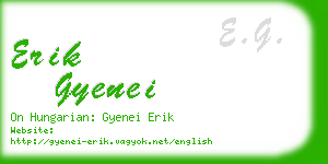 erik gyenei business card